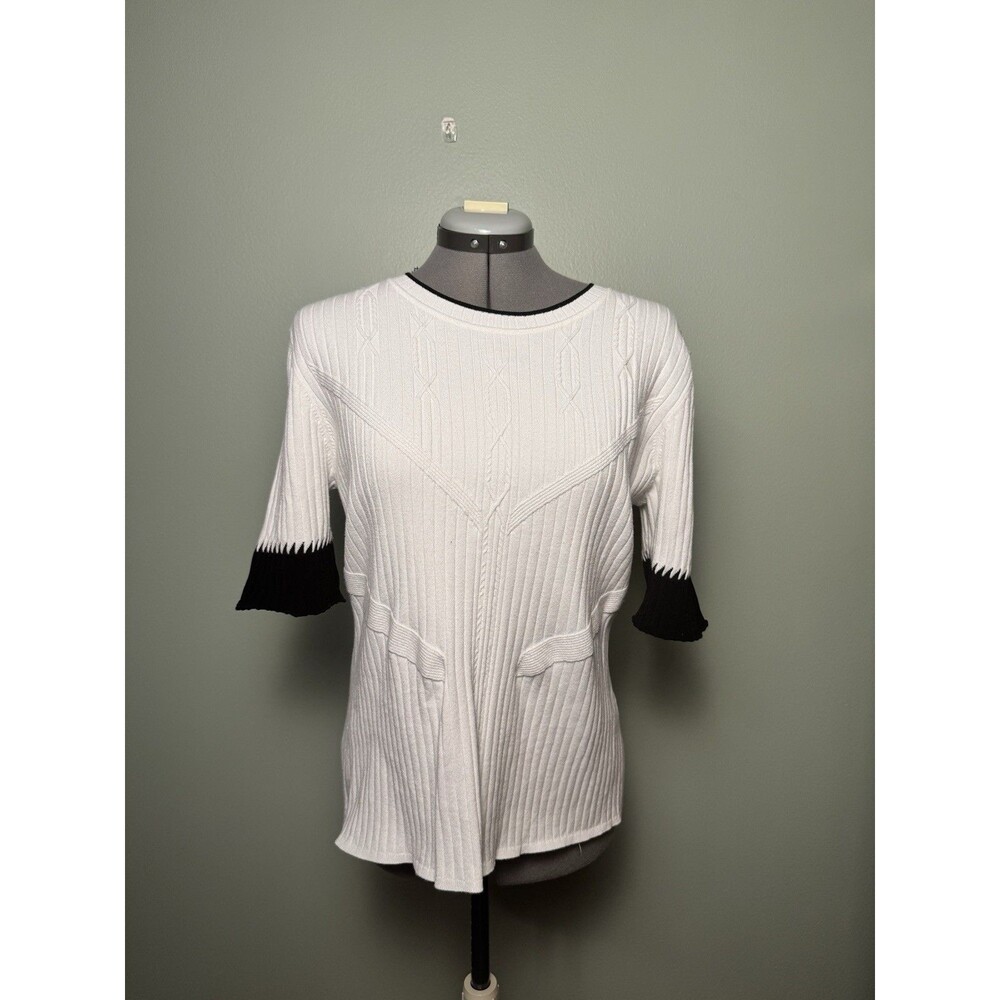 Medora Cable & Rib Knit Crewneck Sweater - Diane von Furstenberg - Size XL